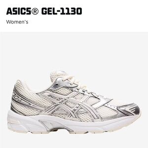 ASICS Women's GEL-1130 Cream and Gray Athletic Sneakers